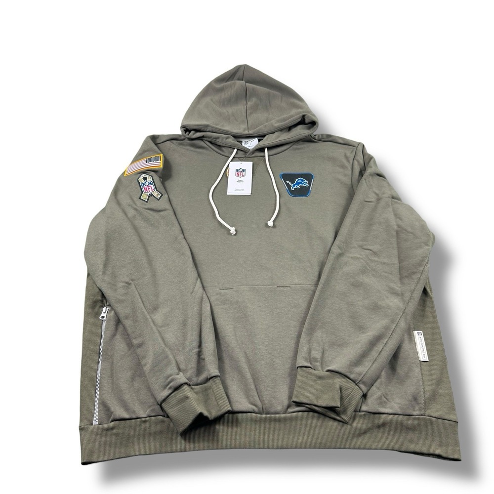 NWT Nike NFL Detroit Lions Salute to Service Dri-Fit Hoodie 2025 Mens Sz 2XL